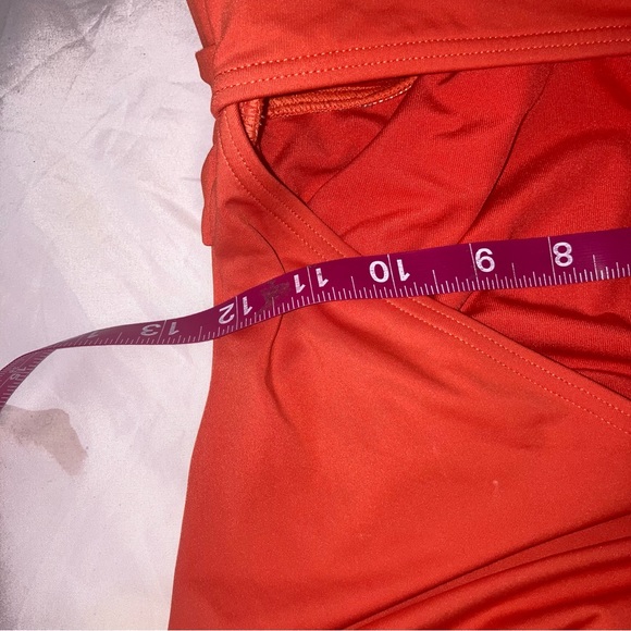 Kate Spade One Piece Orange twist top strapless S/M - Picture 4 of 11